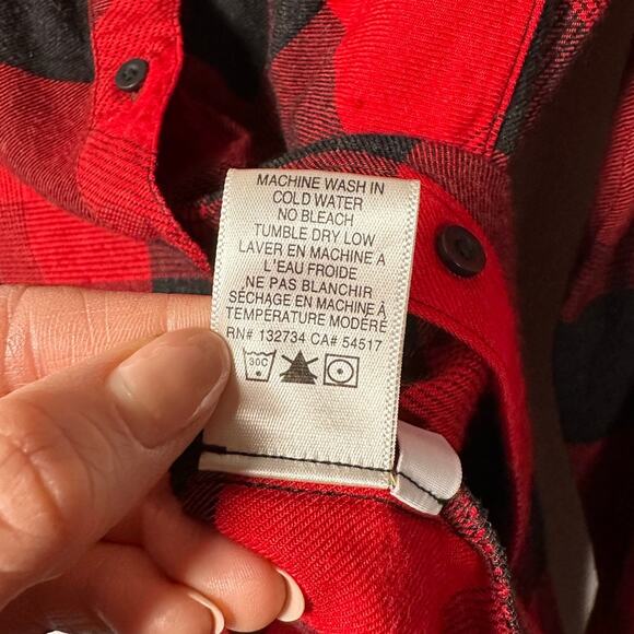 Cloth & Stone Red & Black Gingham Button Down Shirt Women's XS - Picture 6 of 6